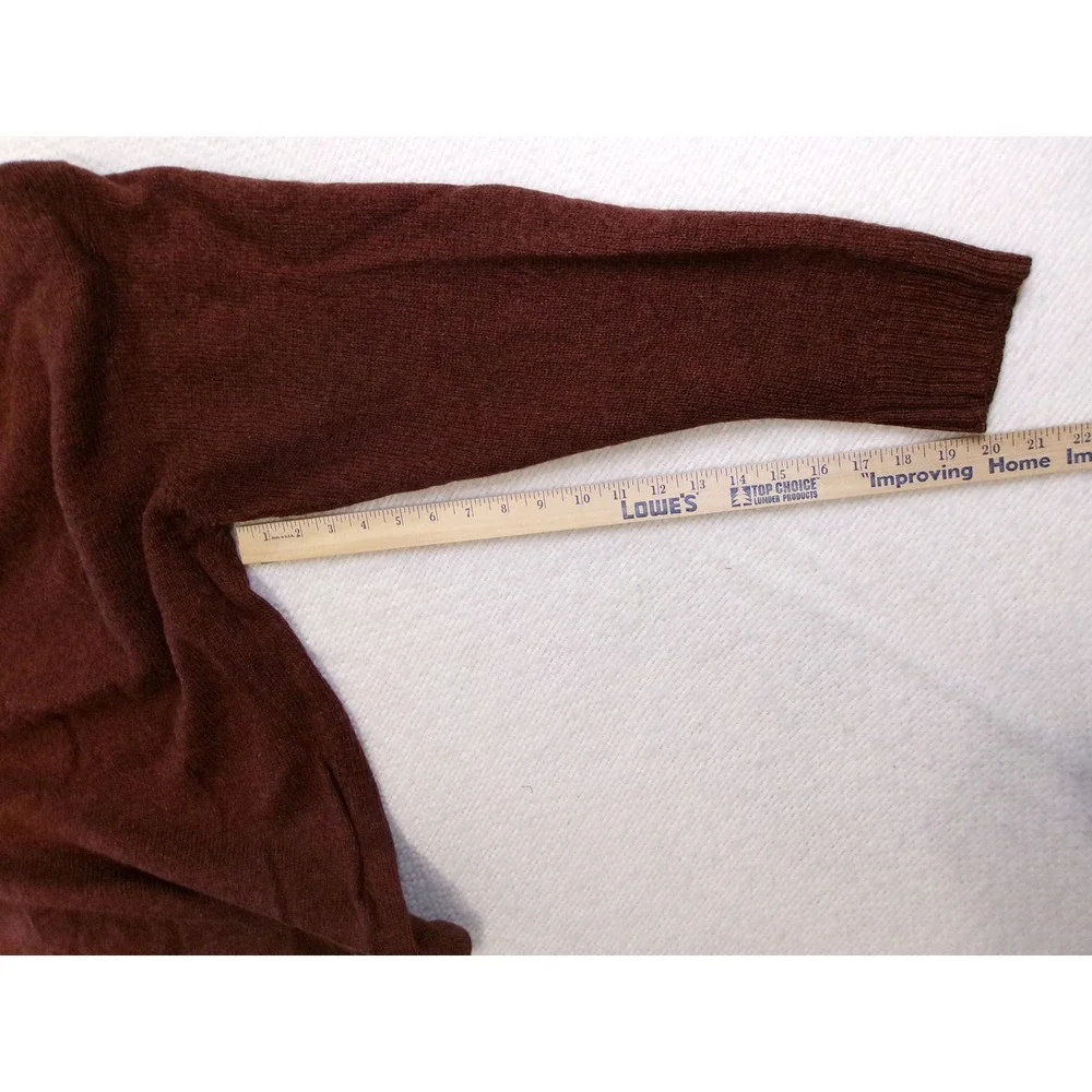 Woolrich Mens XL 1/4 Zip Sweater‎ Cabernet Heather 100% Wool 9013 Mock Neck